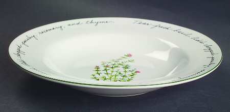 Herb Gardens Rim Soup Bowl by Gibson Designs