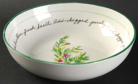 Herb Gardens 7" Individual Pasta Bowl by Gibson Designs