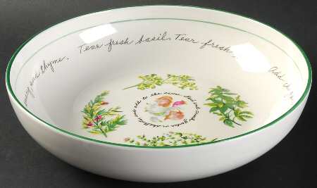 Herb Gardens 10" Pasta Serving Bowl by Gibson Designs