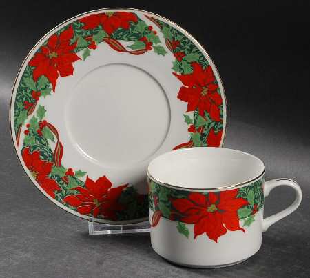 Holidays Flat Cup & Saucer Set