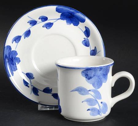 Larkspur Flat Cup & Saucer Set