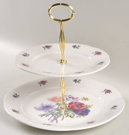 Meridian 6 5/8"-10"  2 Tiered Serving Tray (Dp, Sp) HC
