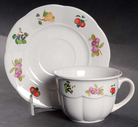 Orchard Flat Cup & Saucer Set