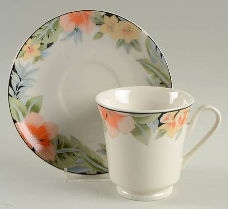 Tropicana Footed Cup & Saucer Set