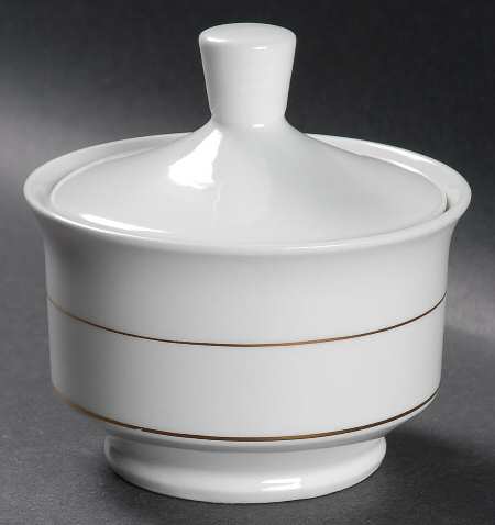 Tuxedo Gold Sugar Bowl & Lid