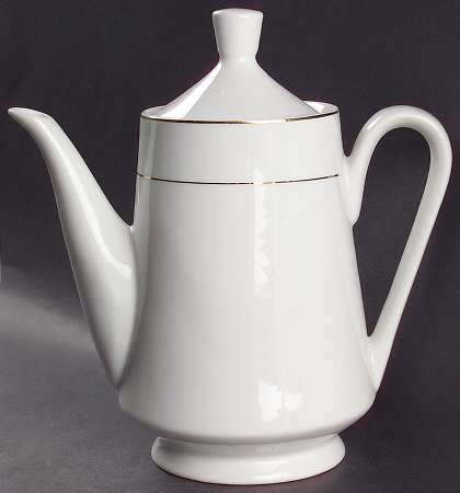 Tuxedo Gold Coffee Pot & Lid