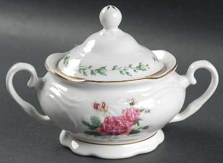 Victorian Rose Sugar Bowl & Lid