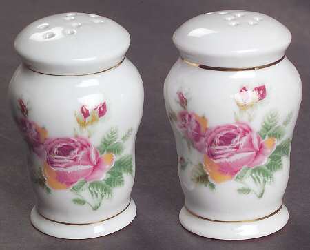Victorian Rose Salt & Pepper Set by Gibson Designs