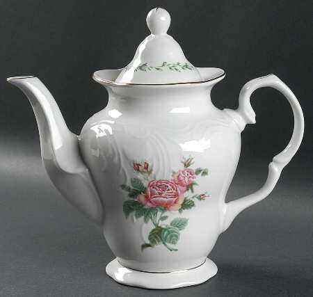 Victorian Rose Coffee Pot & Lid