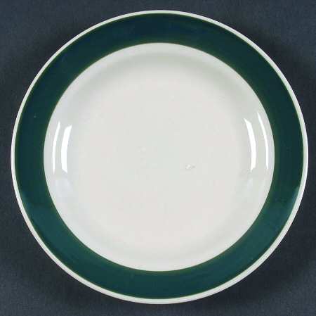 Wide Band Green Bread & Butter Plate