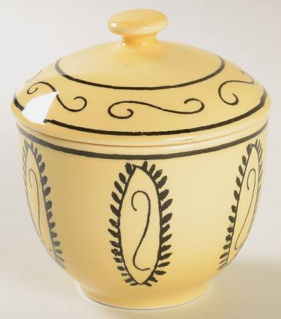 Alize Yellow Sugar Bowl & Lid