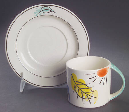 Arles Flat Cup & Saucer Set