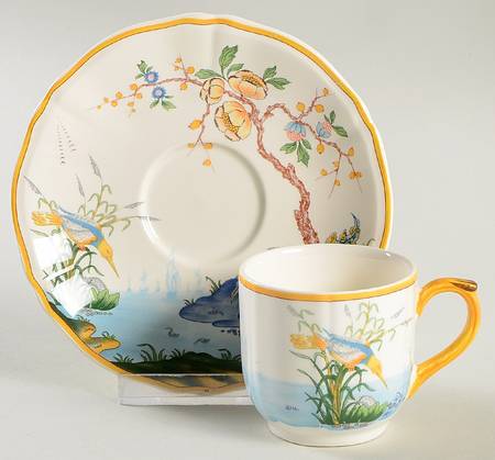 Caraibes Flat Demitasse Cup & Saucer Set
