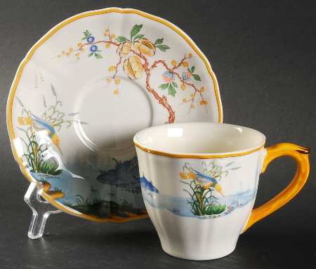Caraibes Flat Cup & Saucer Set
