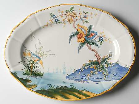 Caraibes 15" Oval Serving Platter