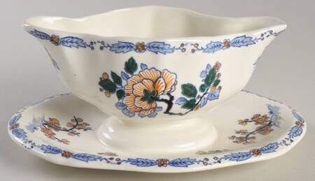 Delft Colorie Gravy Boat with Attached Underplate