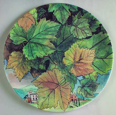 Feuillage Flat Cake Plate/Cheese Plate