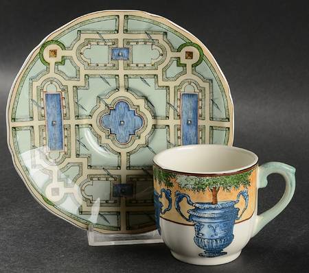 Les Jardins D'Eau Flat Demitasse Cup & Saucer Set