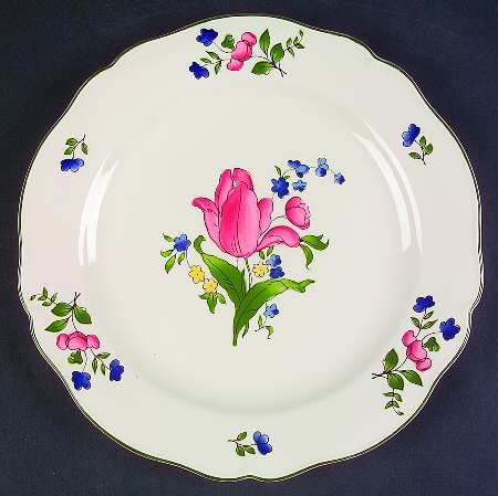 Lorraine Rose Green Dessert/Pie Plate