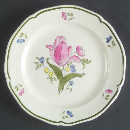 Lorraine Rose Green Bread & Butter Plate