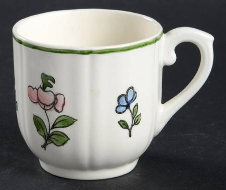 Lorraine Rose Green Flat Demitasse Cup