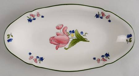Lorraine Rose Green Pickle Dish