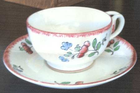 Lorraine Rose Red Footed Cup & Saucer Set