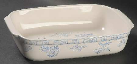 Oiseau Bleu 9" Rectangular Baker