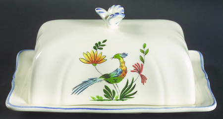 Oiseaux de Paradis Rectangular Covered Butter