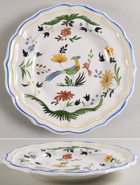 Oiseaux de Paradis Large Rim Soup Bowl