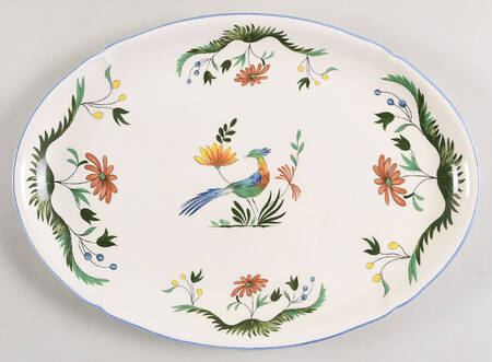 Oiseaux de Paradis 12" Oval Serving Platter