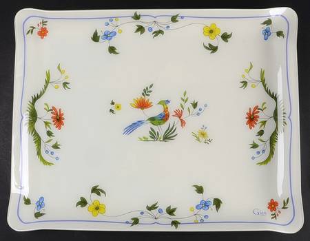 Oiseaux de Paradis 19" Acrylic Rectangular Tray