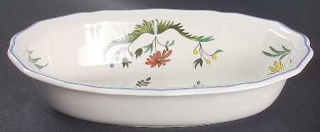 Oiseaux de Paradis 10" Oval Vegetable Bowl