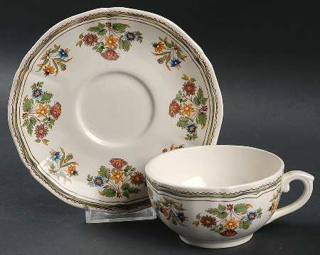 Olerys Flat Cup & Saucer Set