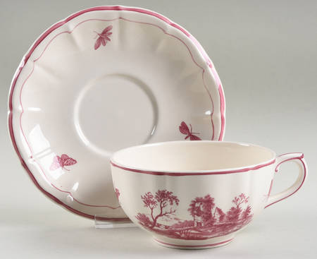 Paysages Rose Breakfast Cup & Saucer Set