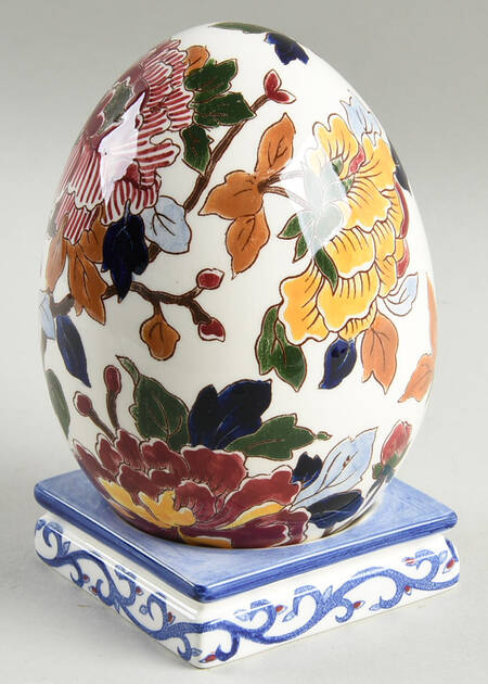Pivoines Egg and Stand