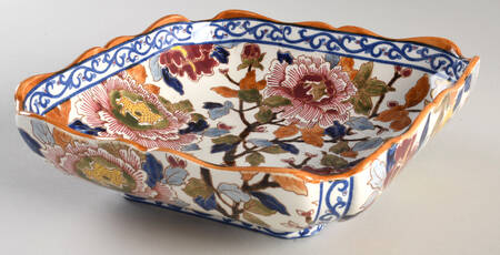 Pivoines 9" Square Salad Serving Bowl