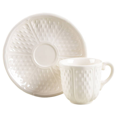 Pont Aux Choux (Cream) Flat Demitasse Cup & Saucer Set