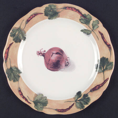 Poivre Et Sel Yellow Salad/Dessert Plate by Faiencerie De Gien