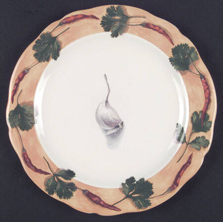 Poivre Et Sel Yellow Salad/Dessert Plate by Faiencerie De Gien