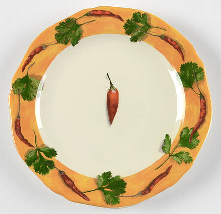 Poivre Et Sel Yellow Canape Plate