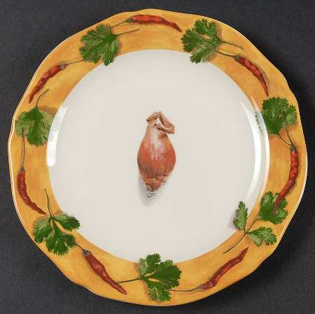 Poivre Et Sel Yellow Canape Plate