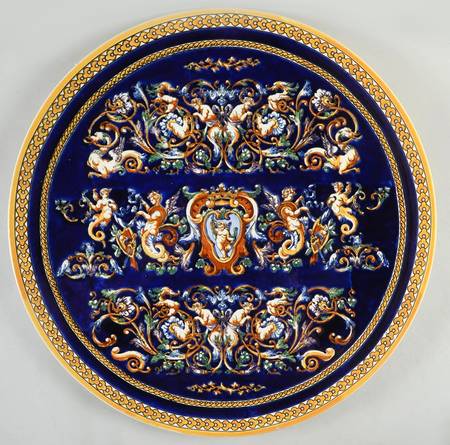 Renaissance Fond Blue 18" Wall Plate
