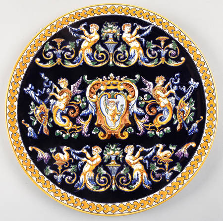 Renaissance Fond Blue 11" Wall Plate