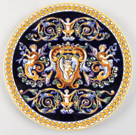 Renaissance Fond Blue 10" Wall Plate