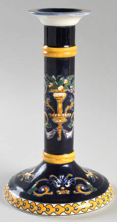 Renaissance Fond Blue Tall Candlestick