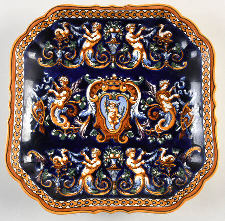 Renaissance Fond Blue 11" Wall Plate