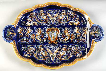 Renaissance Fond Blue 20" Oval Serving Platter