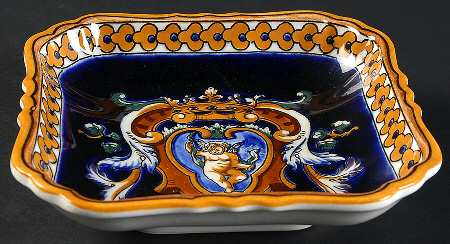 Renaissance Fond Blue 6" Square Tray
