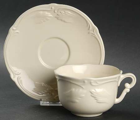 Rocaille (Cream) Breakfast Cup & Saucer Set